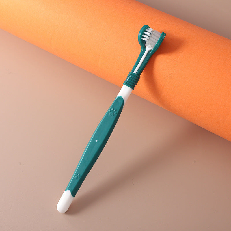 Laaxiv™ „PawBrush“ 3-seitige Haustierzahnbürste