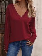 Mira™ V-Neck Knit Top