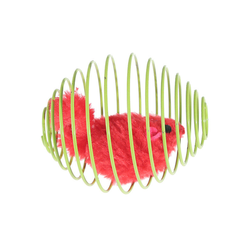 Yiwu Haqi Katzenspielzeug Federkäfig Maus und Katze interaktives Spielzeug