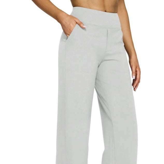Laaxiv™ “LuxeFlow” High-Waist Knit Trousers