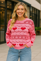 HeartEase™ Gestrickter Liebespullover