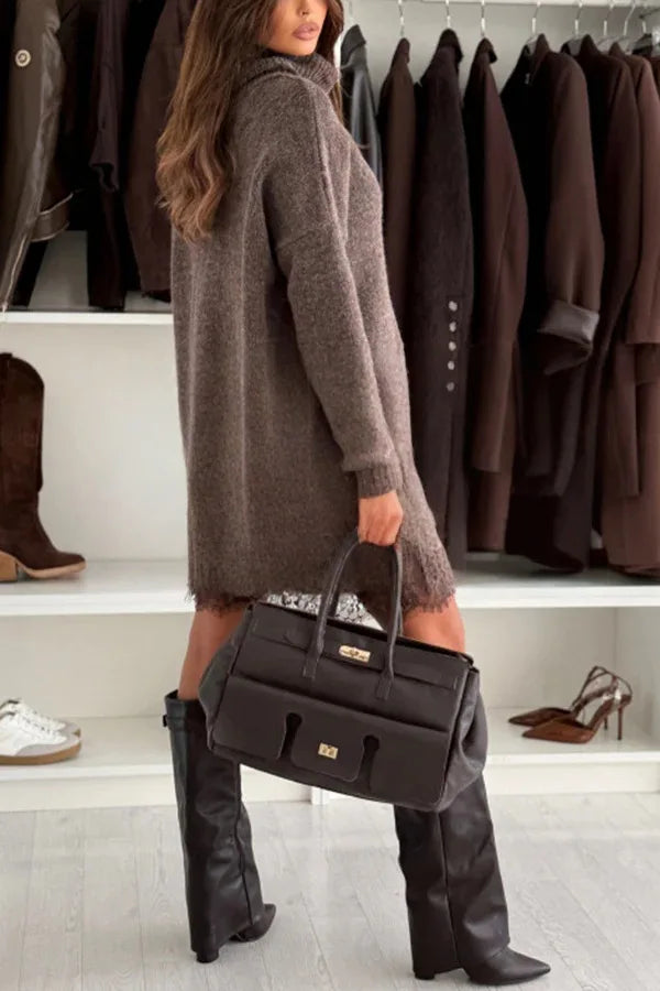 Aria™ Strick-Rollkragenpullover &amp; Minikleid-Set