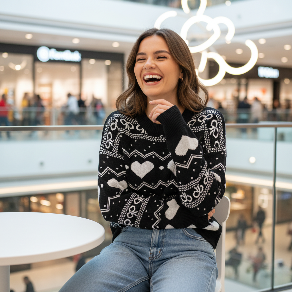 HeartEase™ Gestrickter Liebespullover