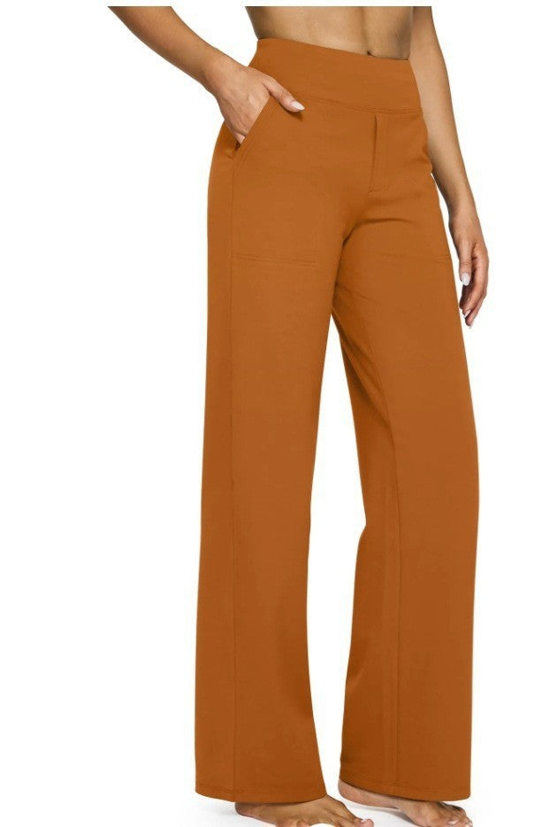 Laaxiv™ “LuxeFlow” High-Waist Knit Trousers