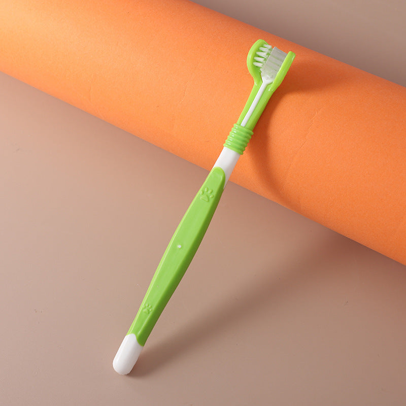 Laaxiv™ „PawBrush“ 3-seitige Haustierzahnbürste
